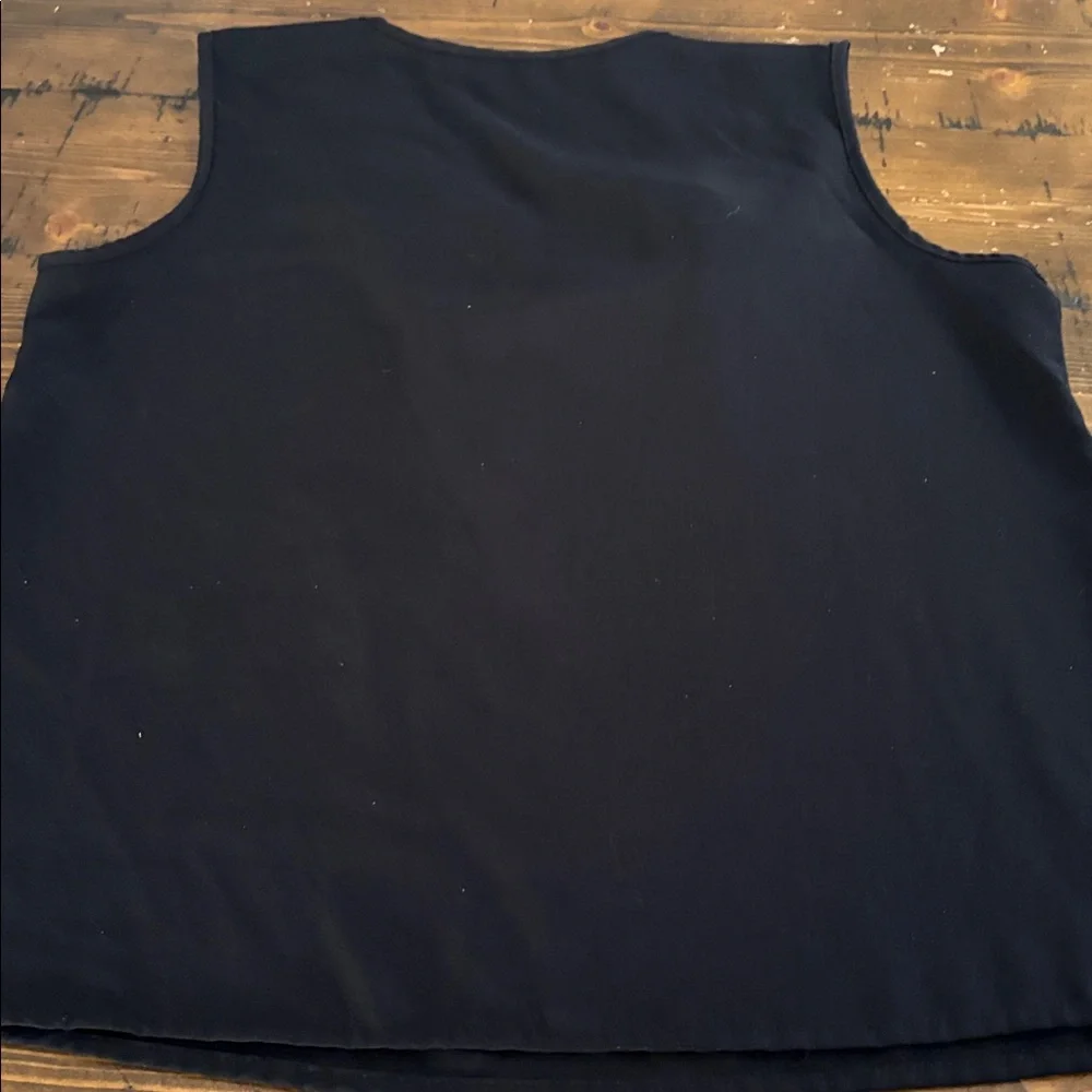 Black Sleeveless V-Neck Top - Picture 3 of 3
